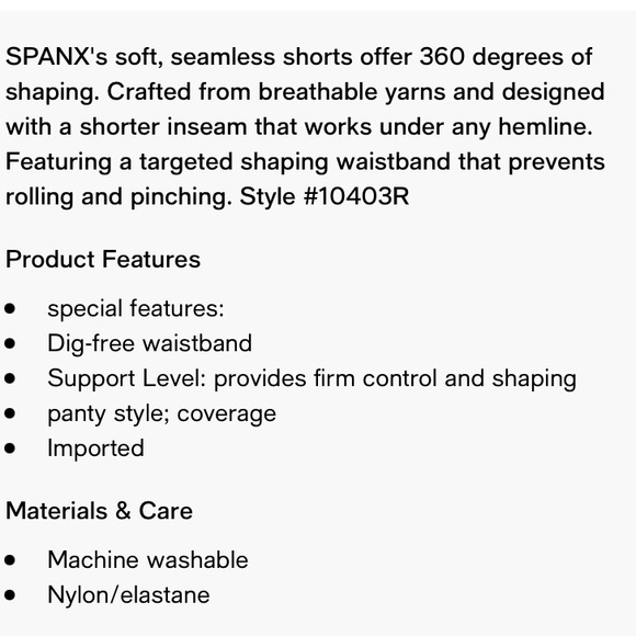 Pair of (2) Spanx Everyday Seamless Shaping Shorty Underwear NWT Soft Nude - Picture 7 of 7